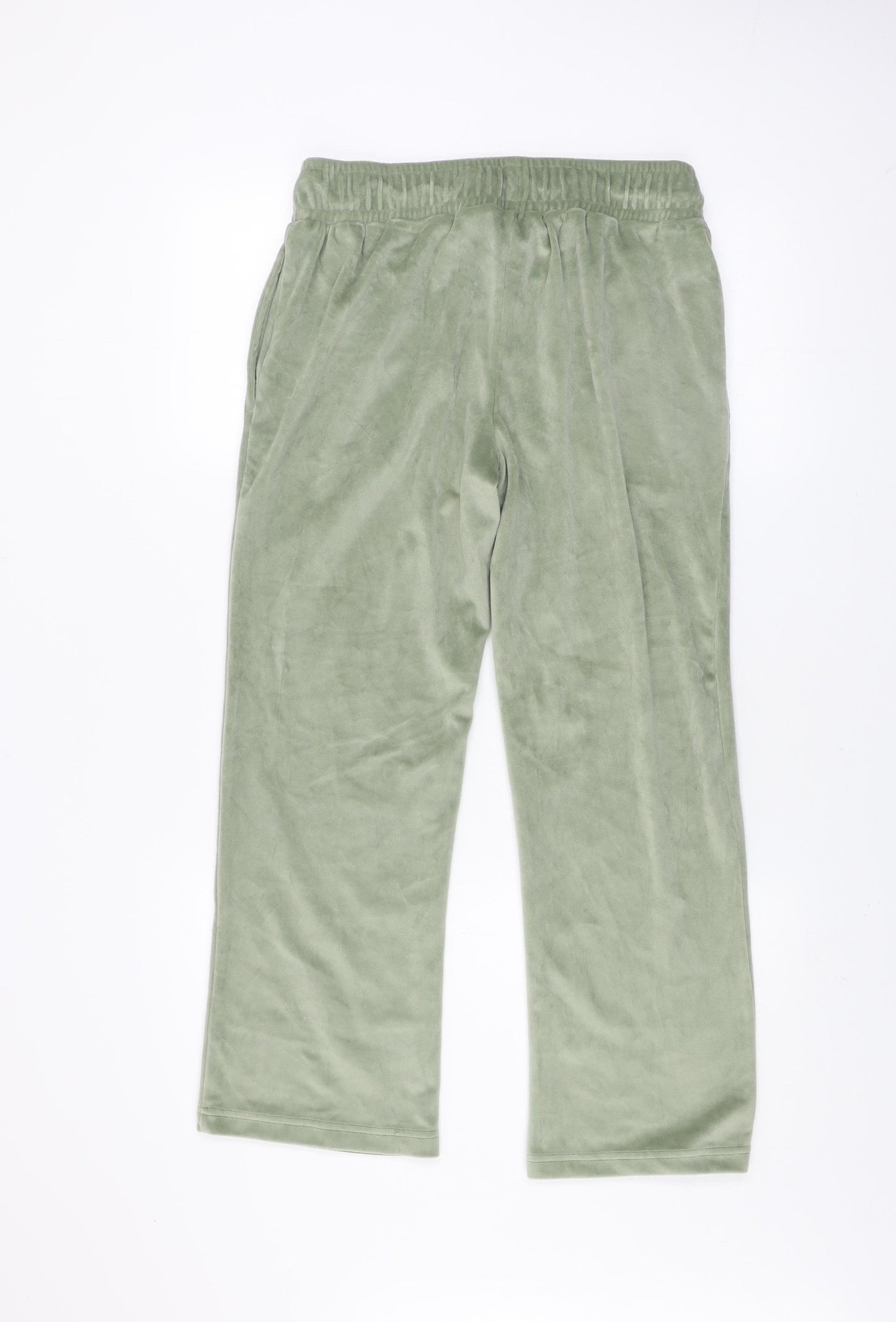Cotton Traders Womens Green Size 10 Velour Drawstring Sweatpants