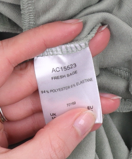 Cotton Traders Womens Green Size 10 Velour Drawstring Sweatpants