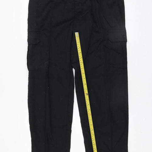 Black Knight Men's Black Cargo Work Trousers Size 32 Regular