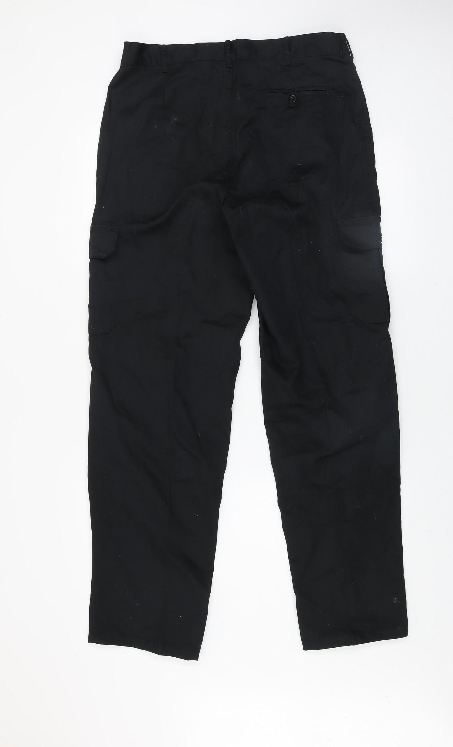 Black Knight Men's Black Cargo Work Trousers Size 32 Regular