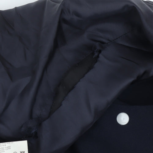 Marithe Francois Girbaud Womens Black Long Overcoat Size 16 Classic Style
