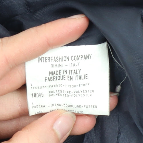 Marithe Francois Girbaud Womens Black Long Overcoat Size 16 Classic Style