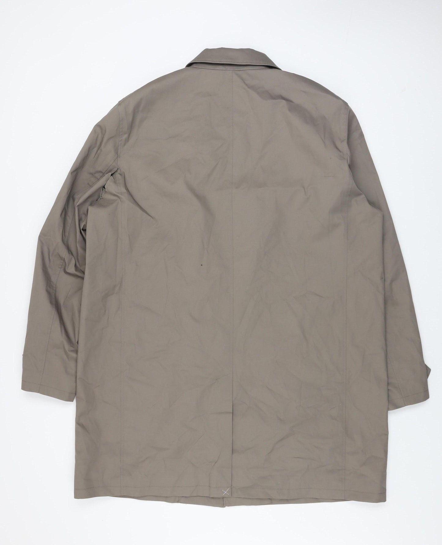 Marks and Spencer Men's Beige 2XL Regular Twill Overcoat