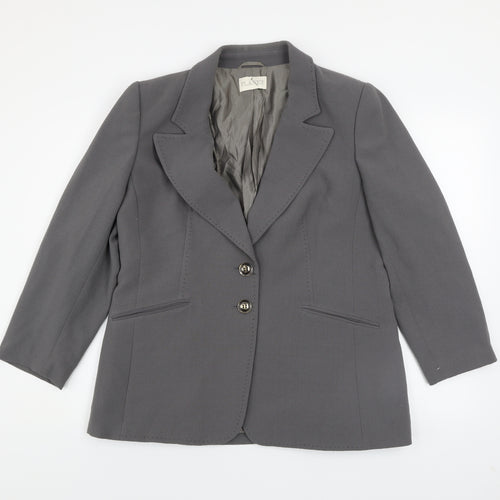 Planet Women's Grey Classic Blazer UK 16 Formal Work Jacket
