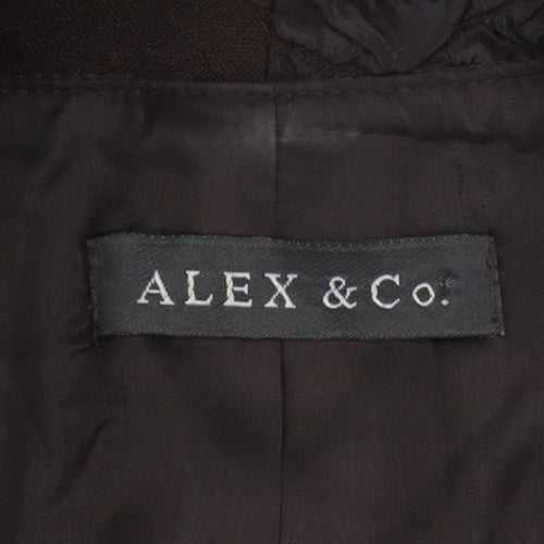 Alex & Co. Women’s Brown Floral Jacquard Blazer Size Regular