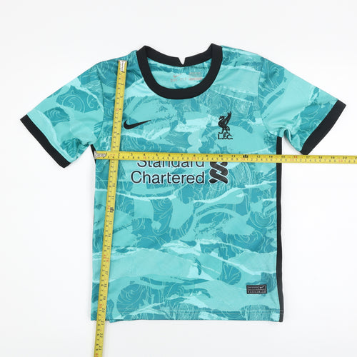 Nike Boys Blue Liverpool FC Dri-Fit Football Jersey T-Shirt 7-8 Years