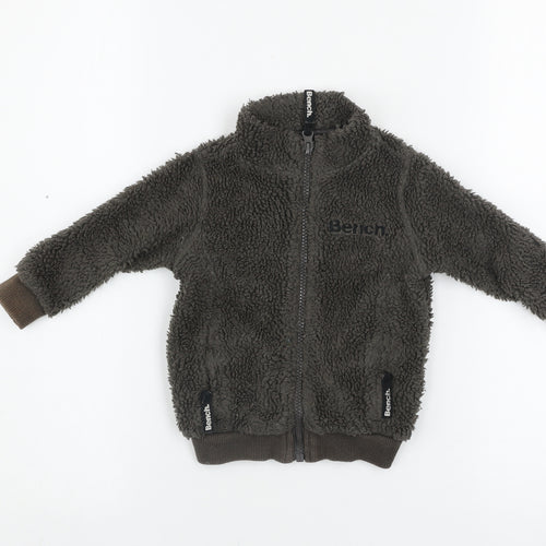Bench Unisex Baby Brown 6-12 Months Fleece Zip Jacket – Soft & Lined