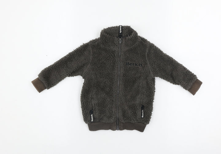 Bench Unisex Baby Brown 6-12 Months Fleece Zip Jacket – Soft & Lined