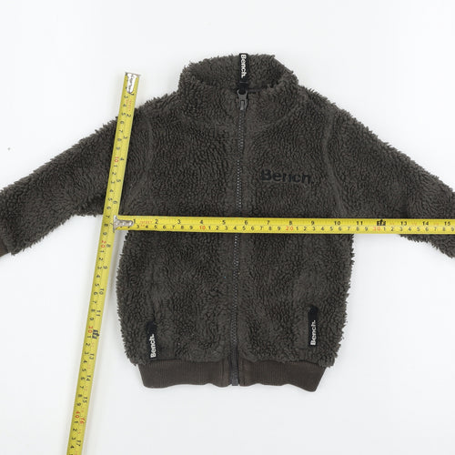 Bench Unisex Baby Brown 6-12 Months Fleece Zip Jacket – Soft & Lined