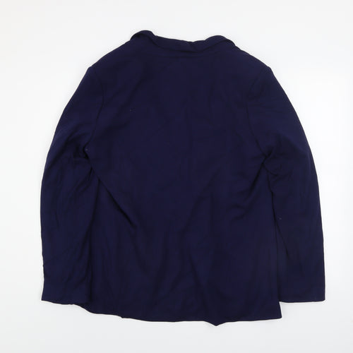 Oasis Women's Blue Regular Fit Lined Blazer UK 16