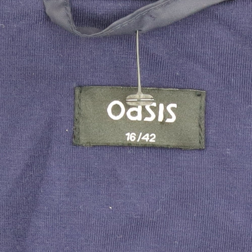 Oasis Women's Blue Regular Fit Lined Blazer UK 16