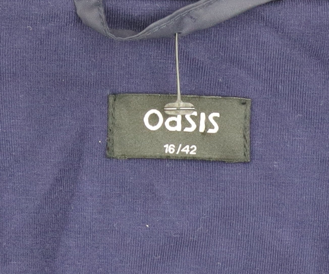 Oasis Women's Blue Regular Fit Lined Blazer UK 16