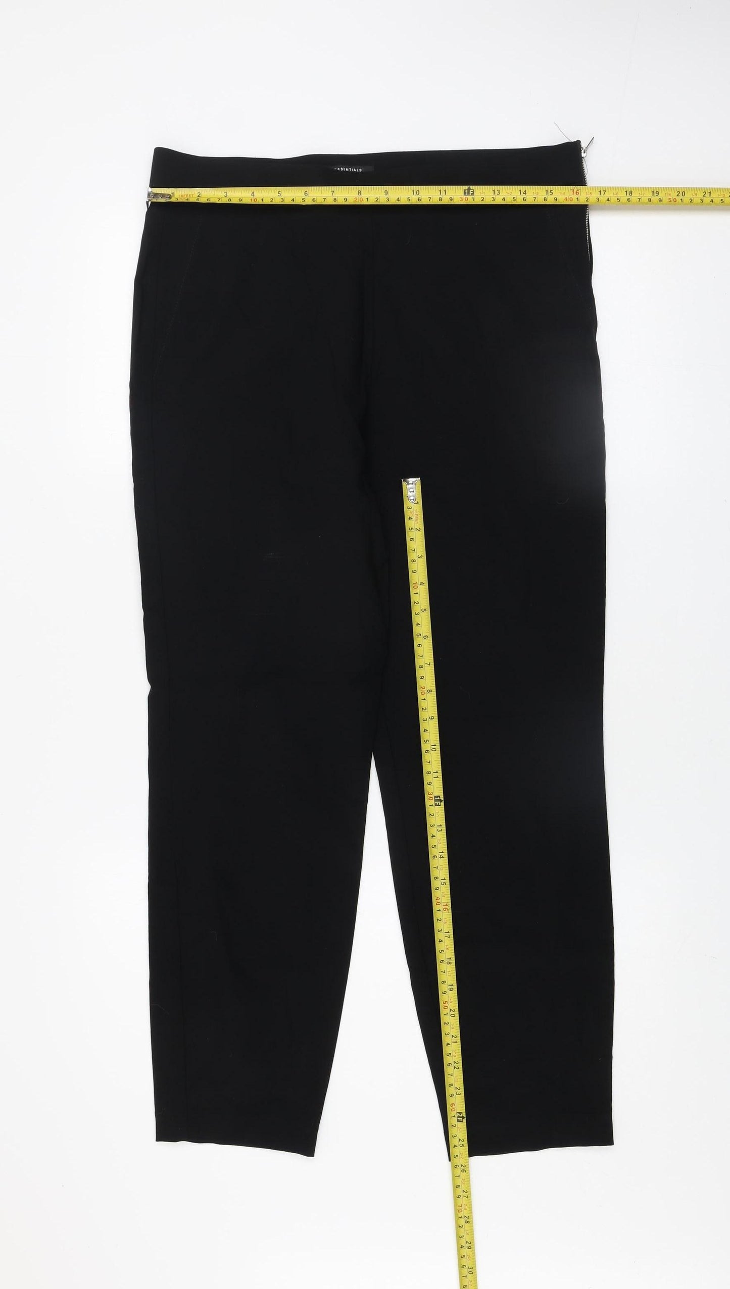 Et Vous Women's Black Size 14 Slim Tapered Stretch Trousers