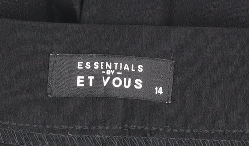 Et Vous Women's Black Size 14 Slim Tapered Stretch Trousers