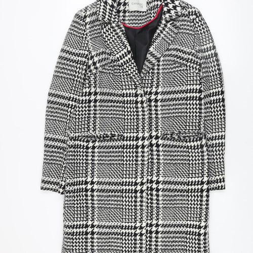 George Women’s Black & White Check Tweed Blazer UK 8 Classic Lined Jacket