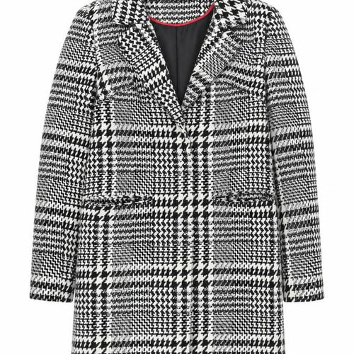 George Women’s Black & White Check Tweed Blazer UK 8 Classic Lined Jacket