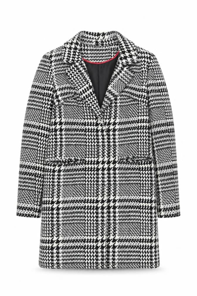 George Women’s Black & White Check Tweed Blazer UK 8 Classic Lined Jacket