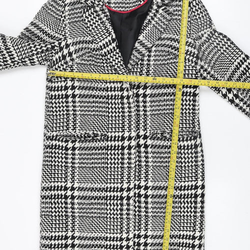 George Women’s Black & White Check Tweed Blazer UK 8 Classic Lined Jacket