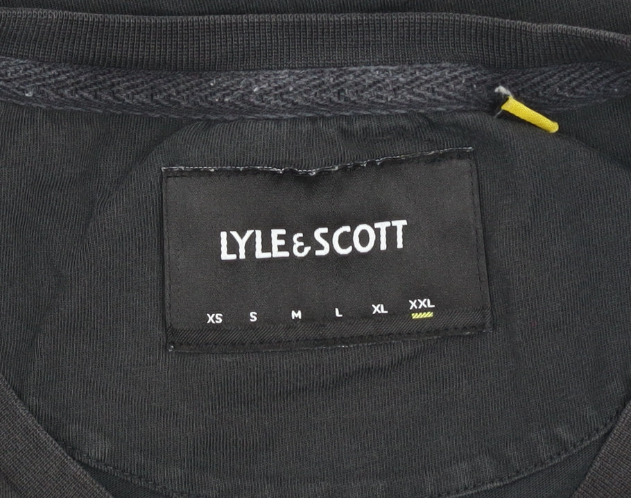 Lyle & Scott Men's Black XL Crew Neck Cotton T-Shirt