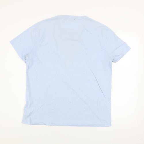 Ralph Lauren Men’s Blue Slim Fit Crew Neck Graphic T-Shirt Size L