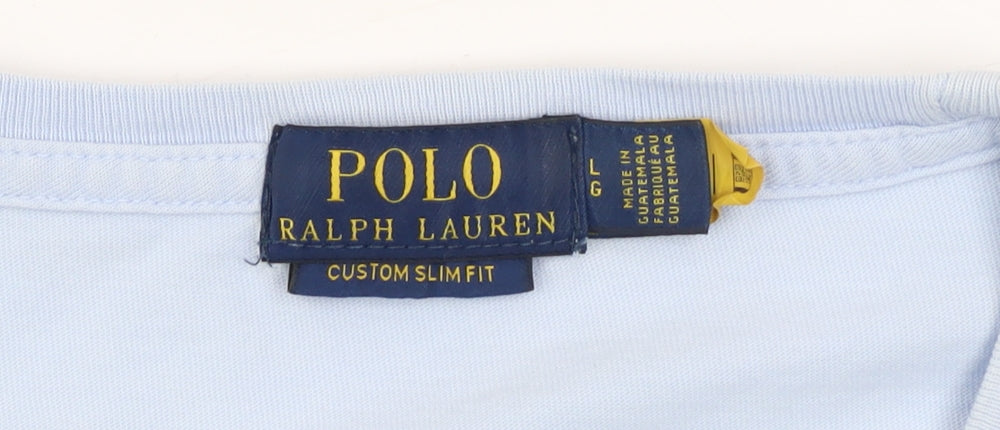 Ralph Lauren Men’s Blue Slim Fit Crew Neck Graphic T-Shirt Size L