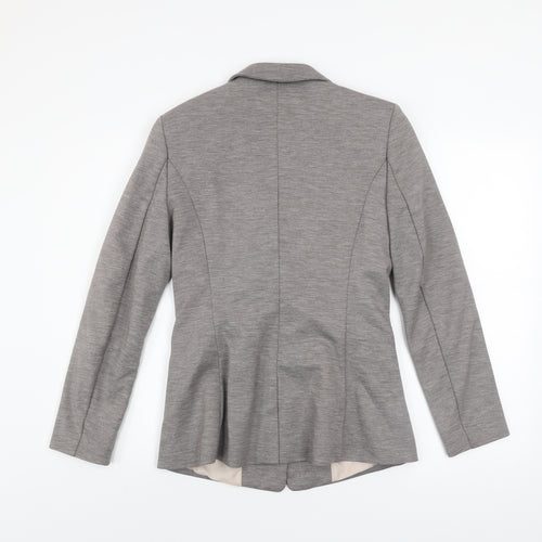 H&M Women’s Grey Slim Fit Blazer Jacket Size 10