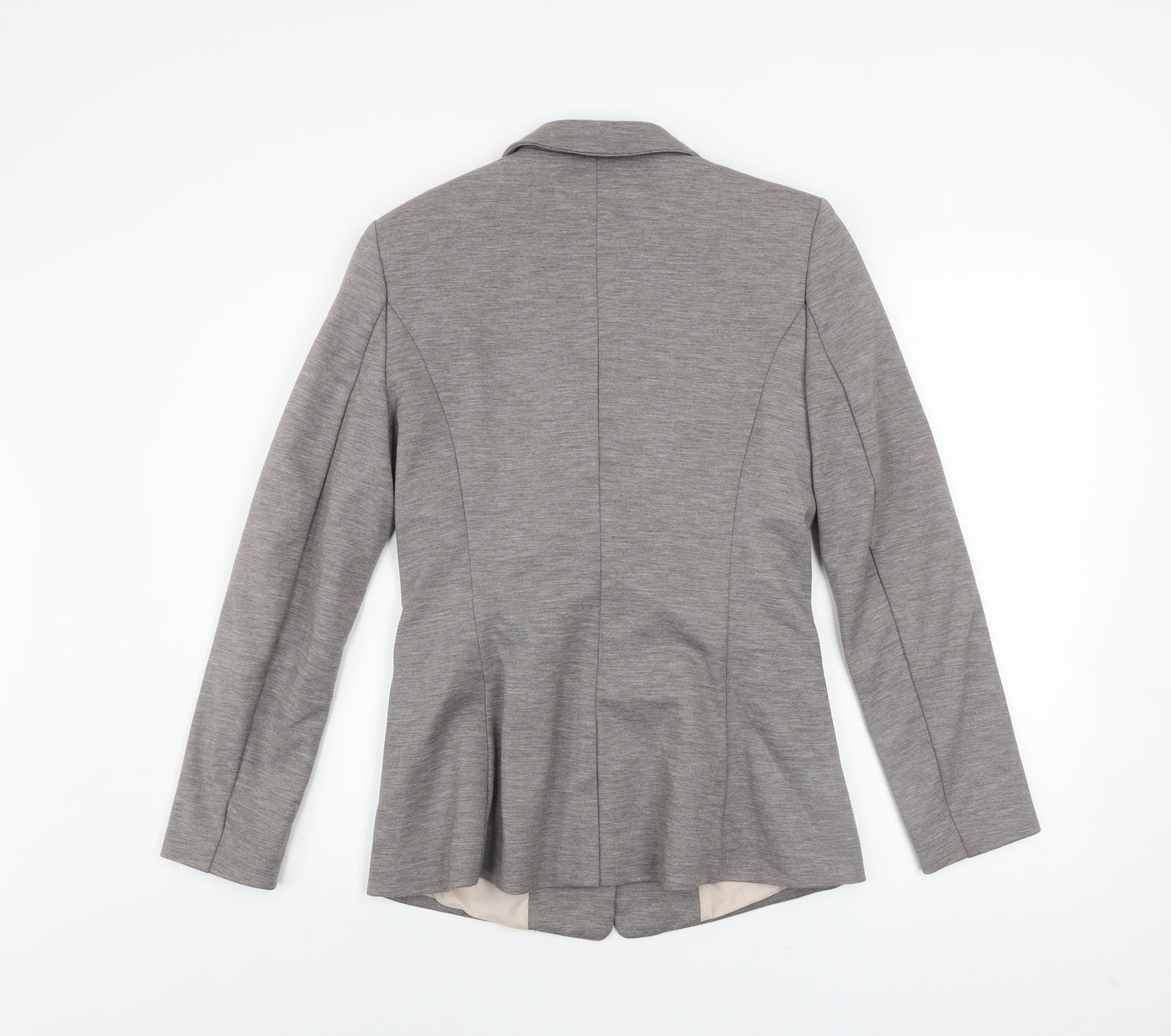 H&M Women’s Grey Slim Fit Blazer Jacket Size 10