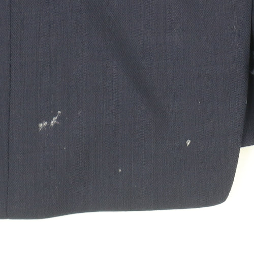 Jobis Women's Blue Wool Classic Blazer Size 10 Workwear Jacket