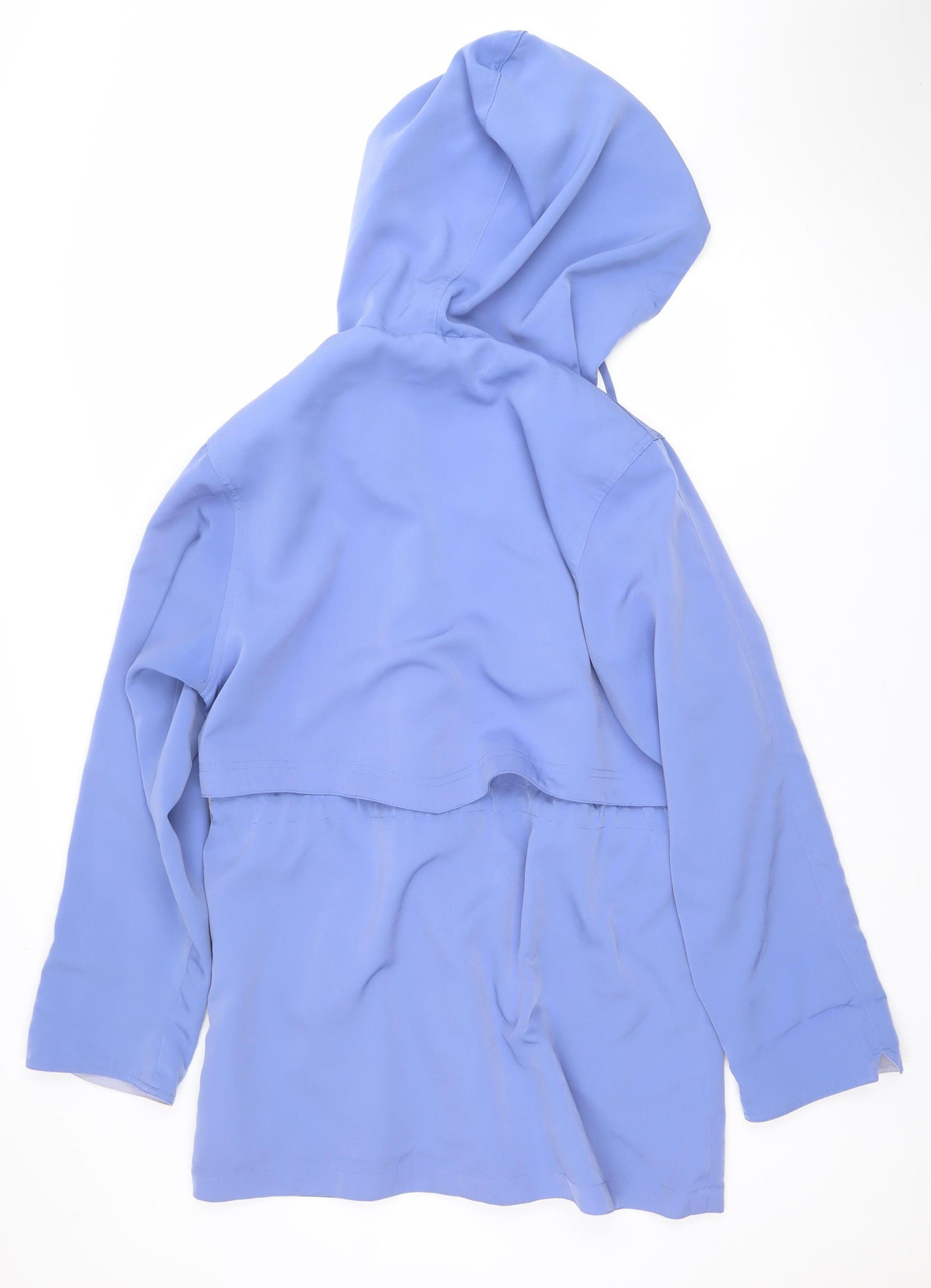 Silkana Nuage Women Blue Hooded Button Waterproof Jacket Size 10