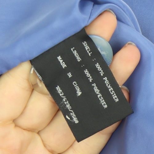 Silkana Nuage Women Blue Hooded Button Waterproof Jacket Size 10