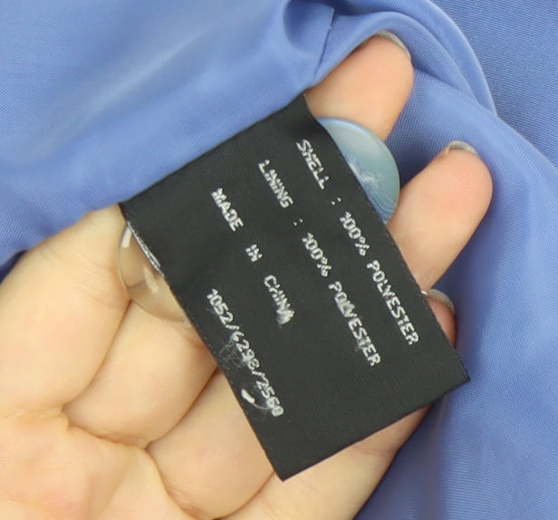 Silkana Nuage Women Blue Hooded Button Waterproof Jacket Size 10