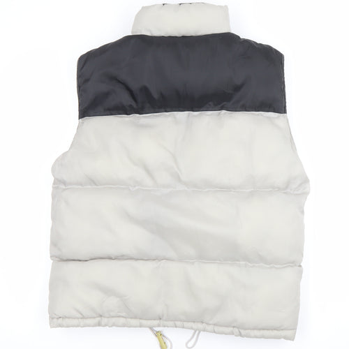 Richard Chang Boys Grey Colourblock Puffer Gilet 12-13 Years Full Zip Winter Waistcoat