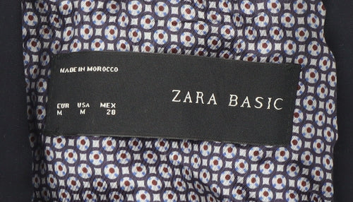 Zara Women's Blue Slim Fit Single-Breasted Lined Blazer Size 12