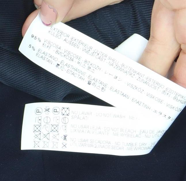 Zara Women's Blue Slim Fit Single-Breasted Lined Blazer Size 12