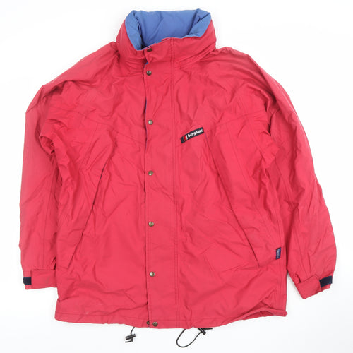 Berghaus Men's Red Parka Jacket Size M Waterproof Windproof Outdoor