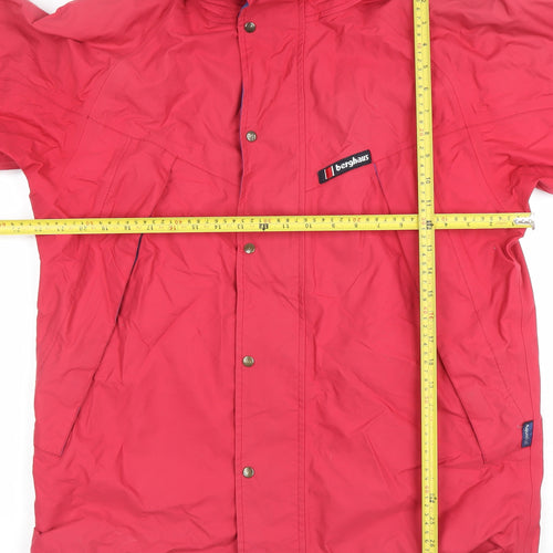 Berghaus Men's Red Parka Jacket Size M Waterproof Windproof Outdoor