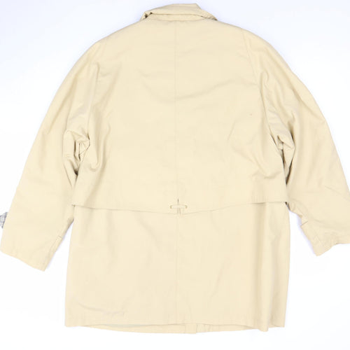 Compliments Women Beige Size 18 Mid-Length Classic Rain Coat