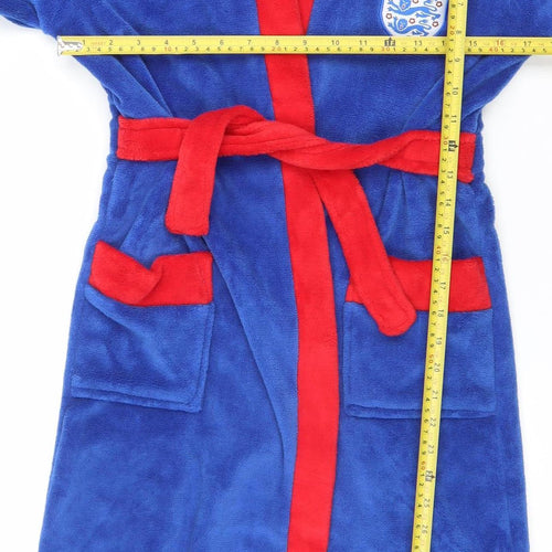 England Boys Blue Hooded Fleece Robe 11-12 Years Football Nightwear