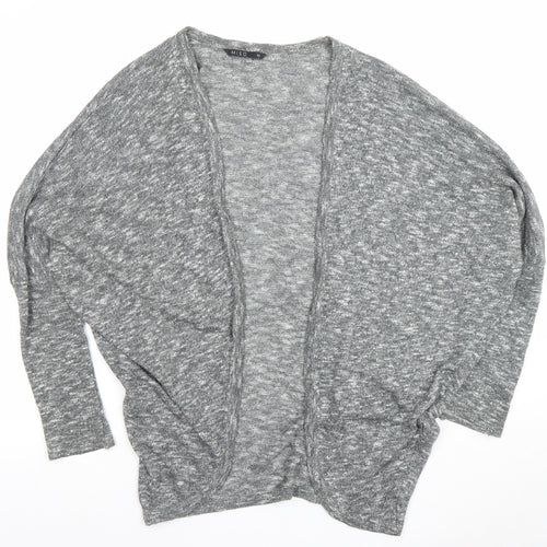 Miso Women’s Grey Knit Open Cardigan Size 12 Relaxed Fit