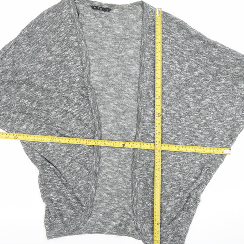 Miso Women’s Grey Knit Open Cardigan Size 12 Relaxed Fit