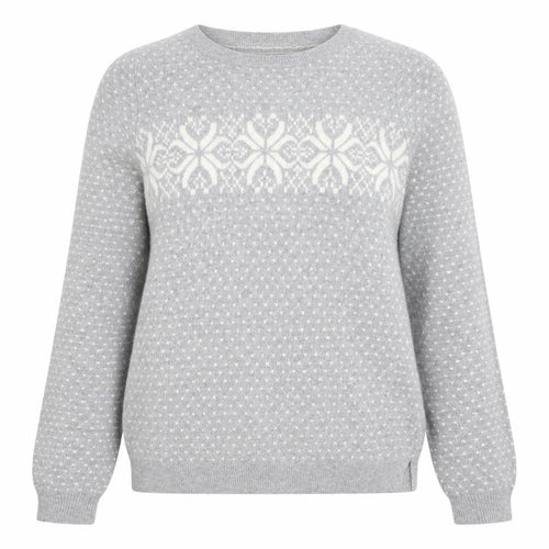 Oasis Girls Grey XS Fair Isle Crew Neck Pullover Jumper Winter Knit
