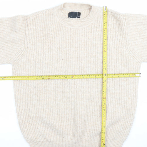 ASOS Women’s Beige Chunky Knit Jumper Size 6 Crew Neck