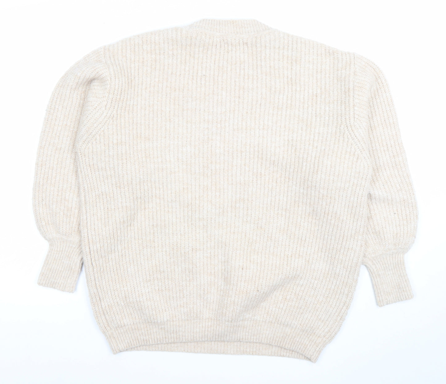 ASOS Women’s Beige Chunky Knit Jumper Size 6 Crew Neck