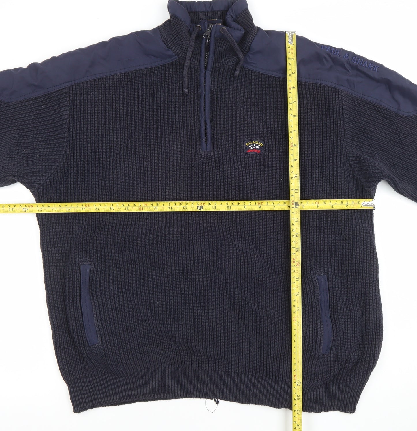 Paul & Shark Men’s Blue XL Knit 1/4 Zip Pullover Sweatshirt