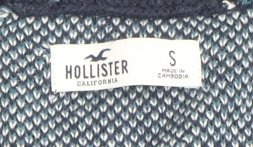 Hollister Womens Multicoloured Check Knit V-Neck Cardigan S