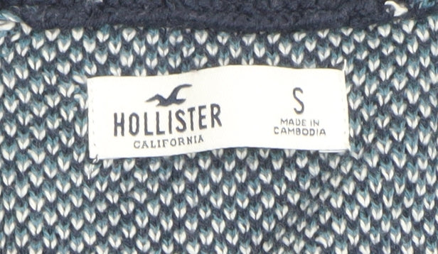 Hollister Womens Multicoloured Check Knit V-Neck Cardigan S