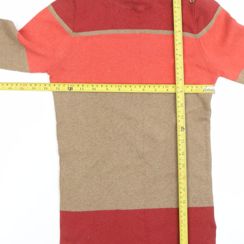 Next Women’s Multicoloured Stripe Roll Neck Jumper Size 8