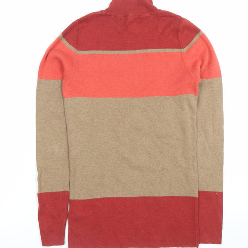 Next Women’s Multicoloured Stripe Roll Neck Jumper Size 8