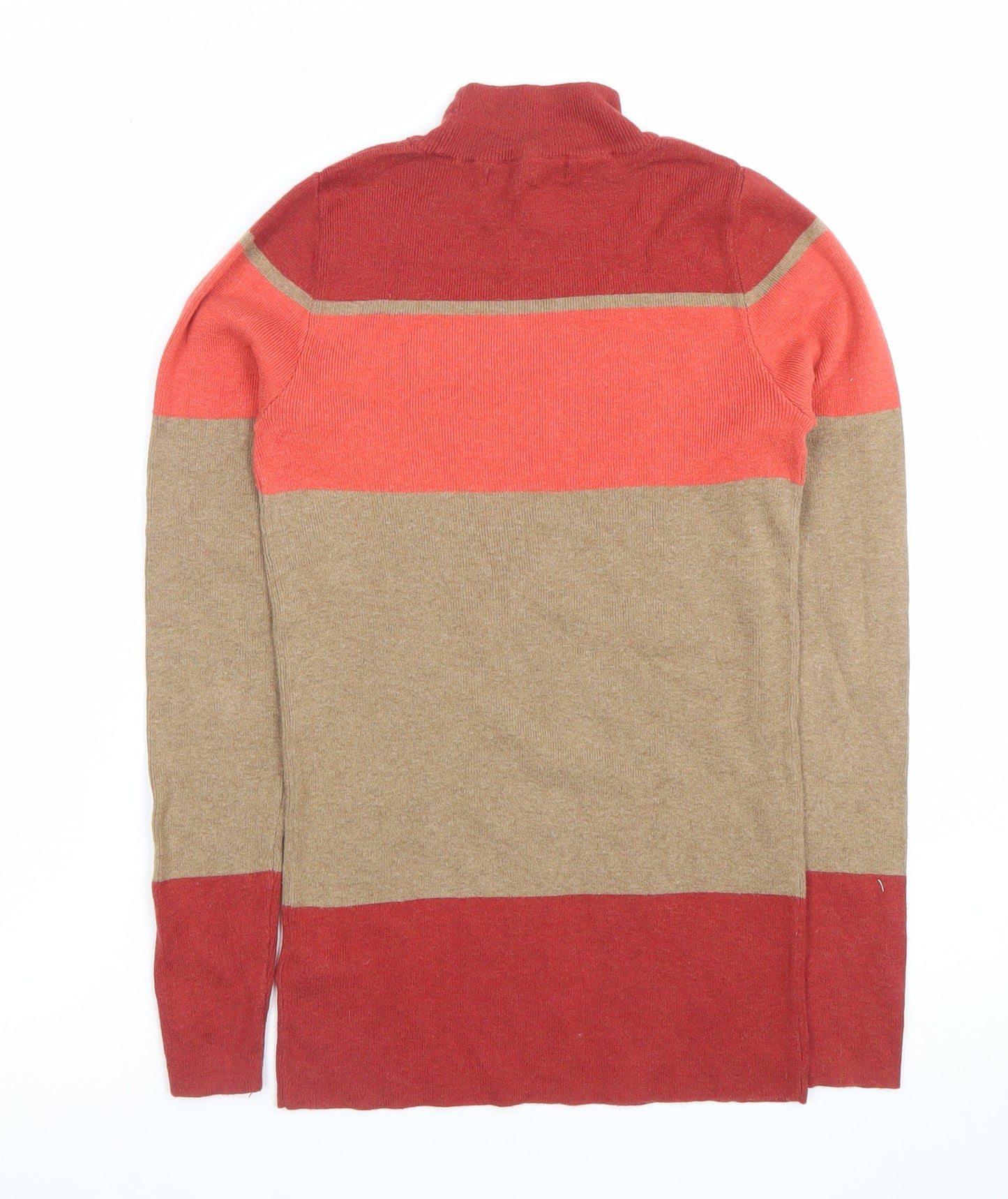 Next Women’s Multicoloured Stripe Roll Neck Jumper Size 8