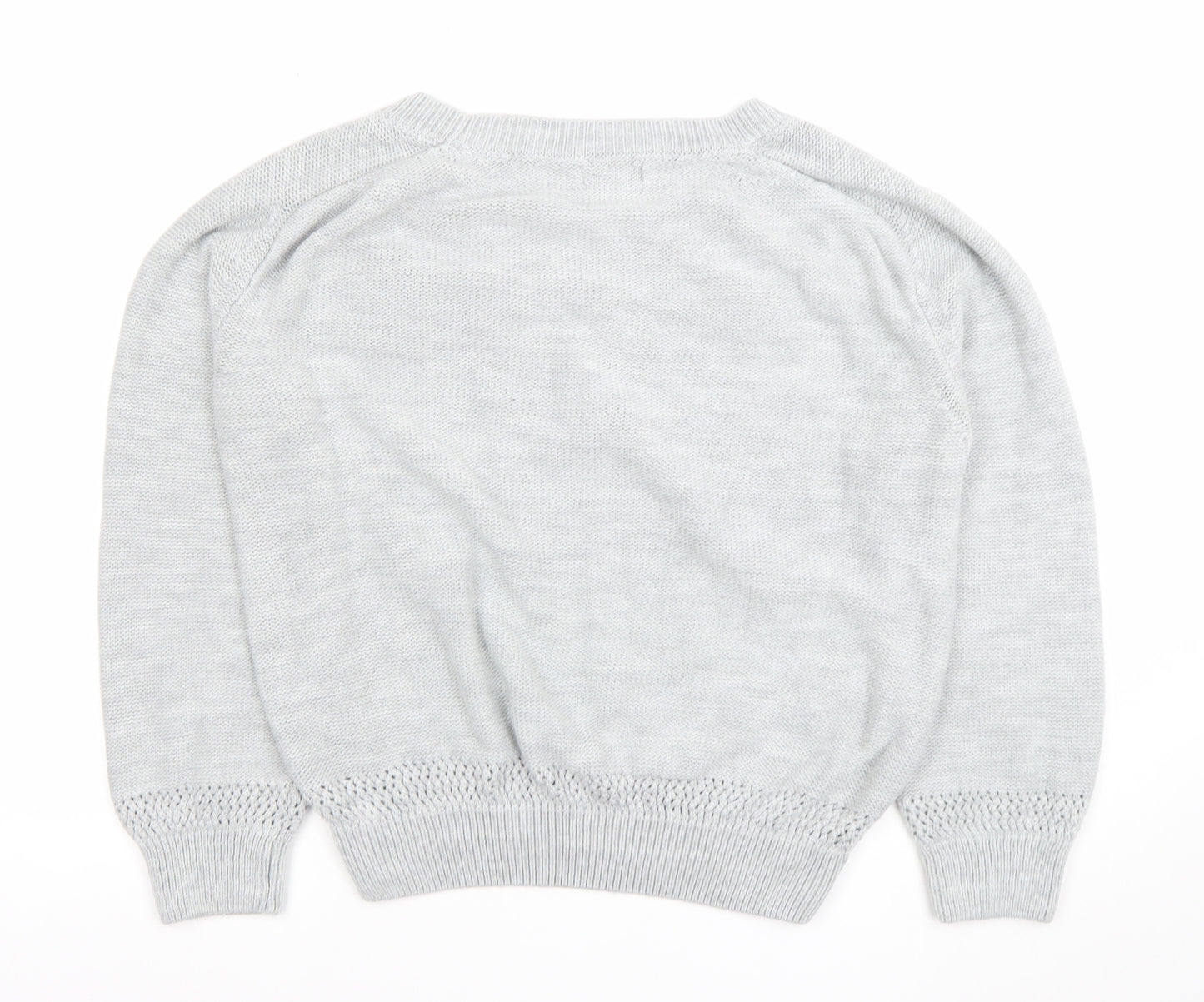 Next Women’s Grey Bow Knit Crew Neck Jumper Size 18